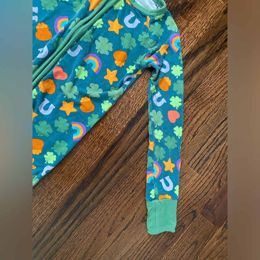 Little Sleepies PJs 3T unisex gender neutral toddler St. Patrick's One-Piece - Picture 7 of 13